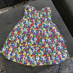 KATE SPADE Karmen floral strapless dress